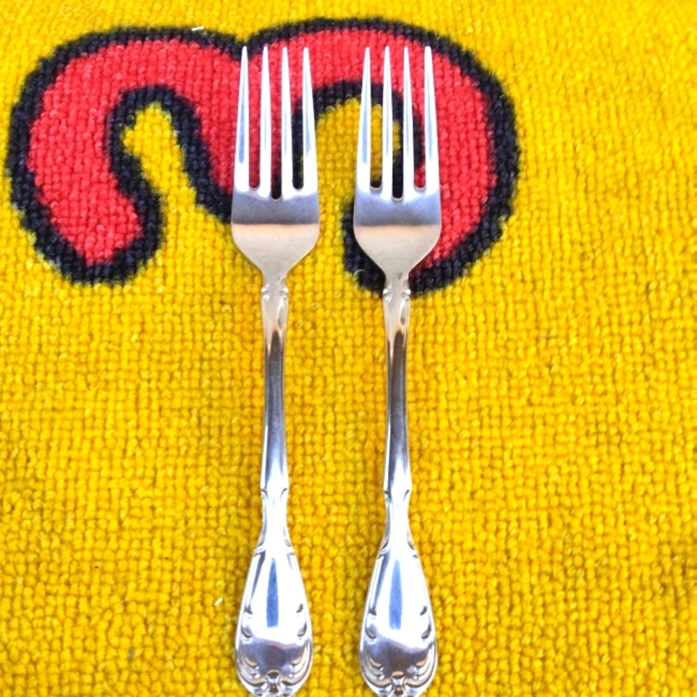 2 Noritake 18-8 Stainless steel Japan NTK Serenade forks brand new